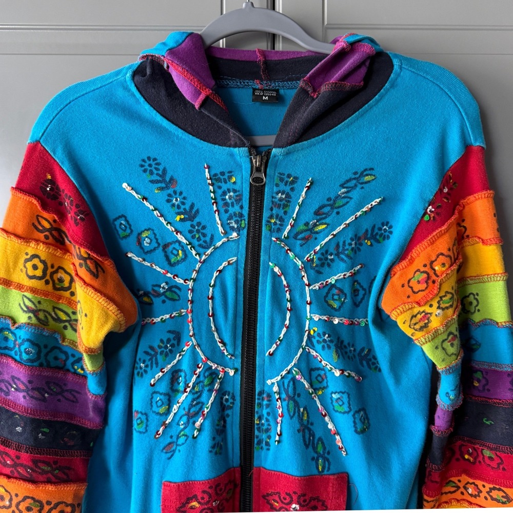 Rising International Boho Rainbow Patchwork Beade… - image 2